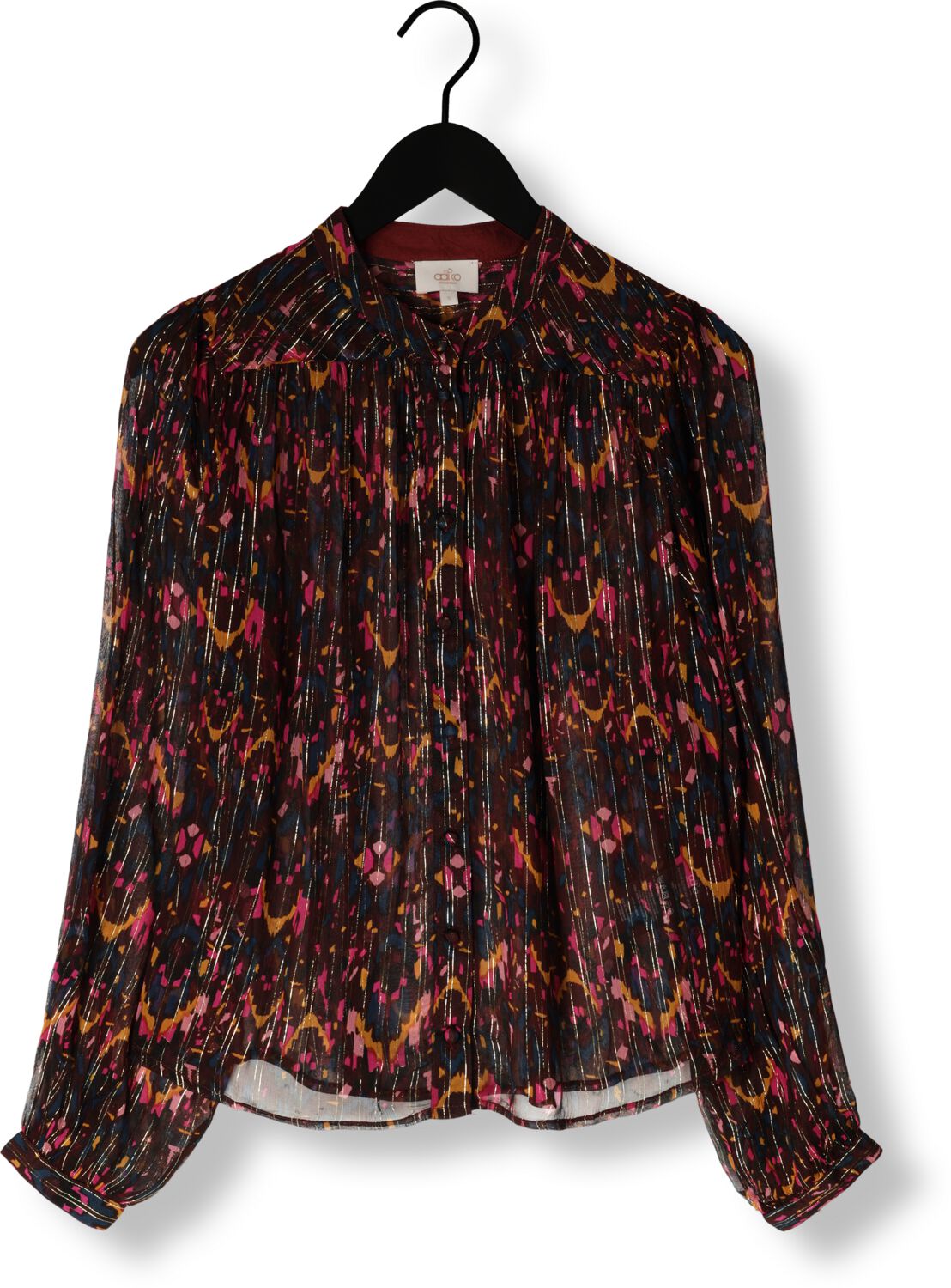 AAIKO Dames Blouses Zoya Glitter Ikat Vis 510 Blouses Paars