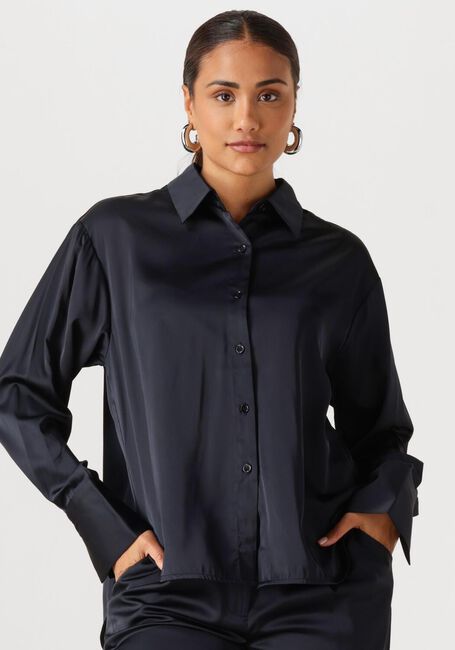 Donkerblauwe WITHBLACK Blouses WBLDAGMAR SATEEN LS SHIRT - large