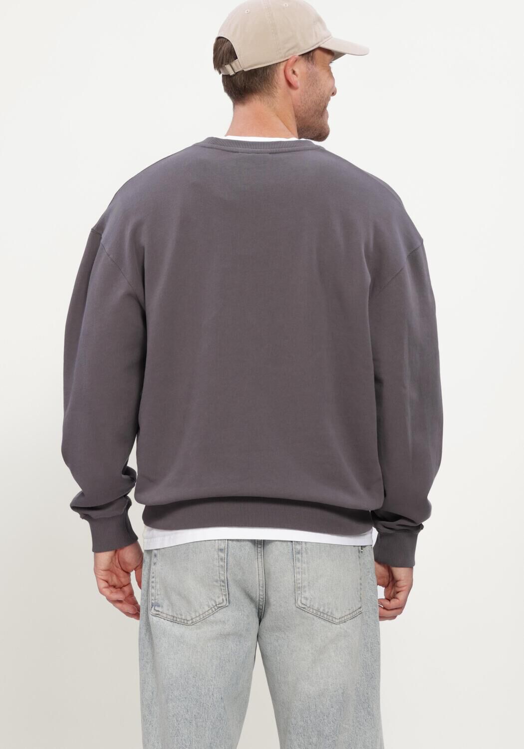 Donkergrijze FOR&Eacute;T Sweater ROPE SWEATSHIRT - large