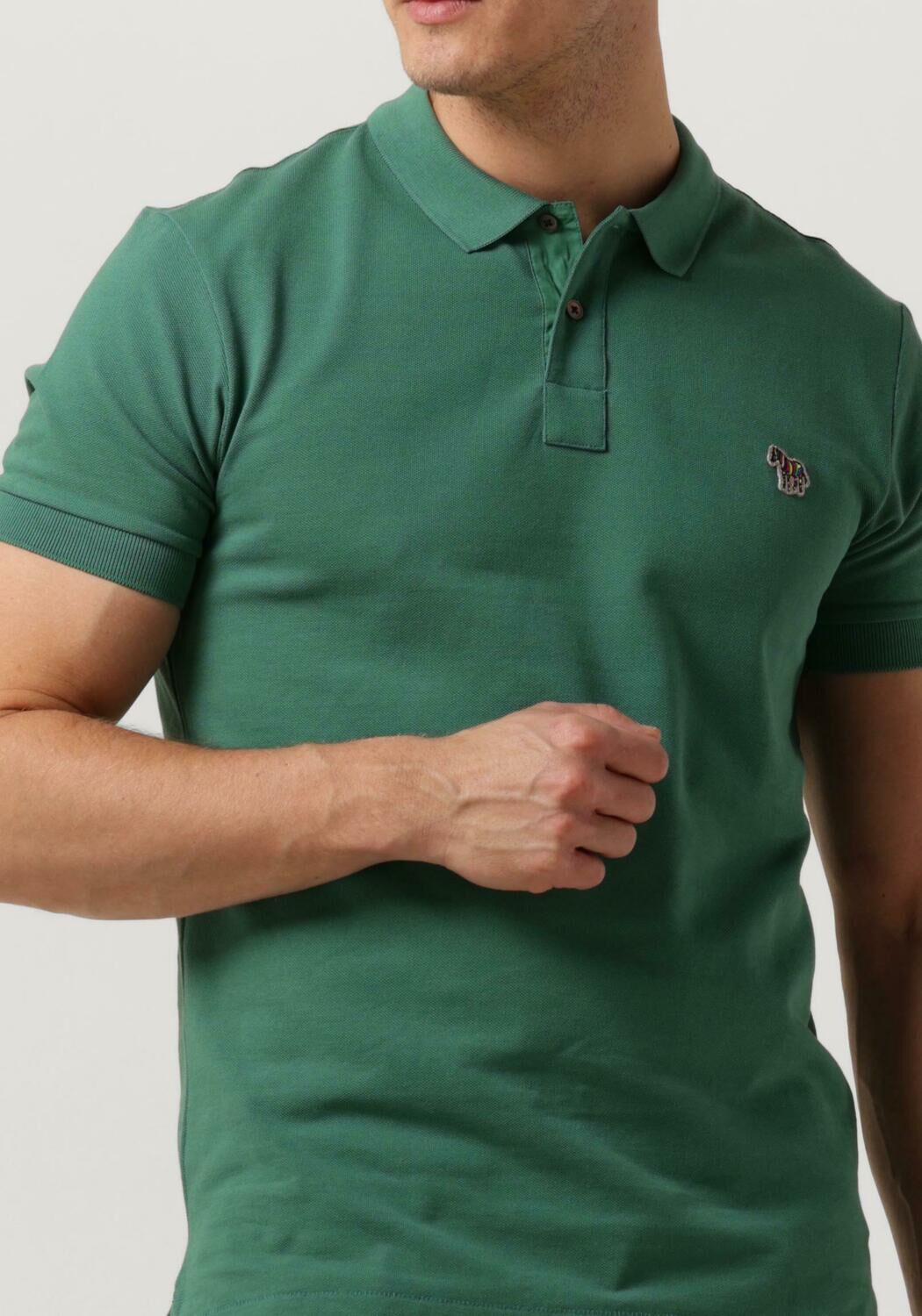 PS PAUL SMITH Heren Polo's & T-shirts Mens Slim Fit Ss Polo Shirt Zebra Groen
