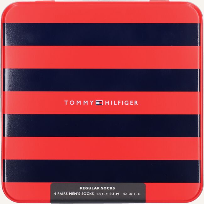 Blauwe TOMMY HILFIGER Sokken TH MEN SOCK 4P TIN GIFTBOX Blauwe TOMMY HILFIGER Sokken TH MEN SOCK 4P TIN GIFTBOX - large