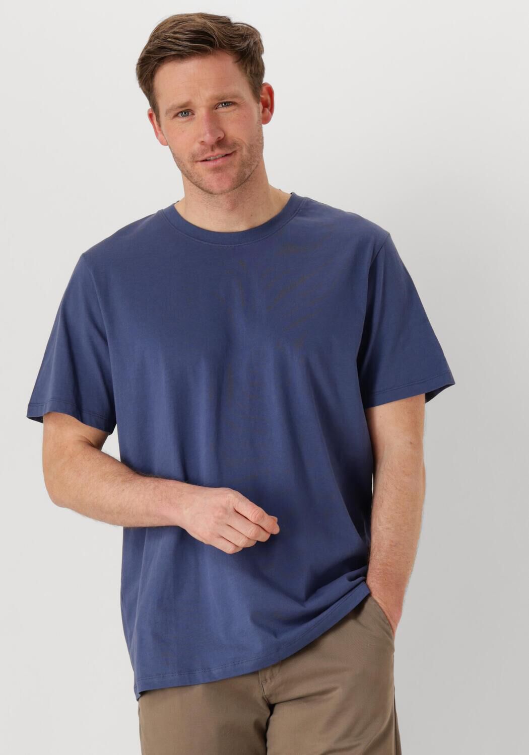 SELECTED HOMME Heren Polo's & T-shirts Slhaspen Ss O-neck Tee Noos Blauw