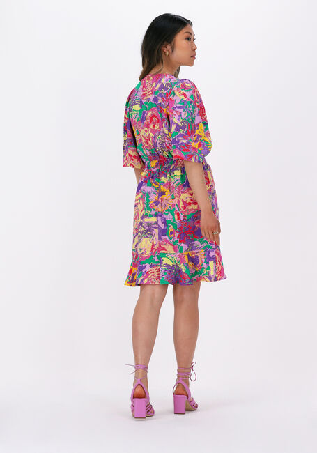 Multi ALIX THE LABEL Mini jurk WOVEN FLOWER FAKE WRAP DRESS - large