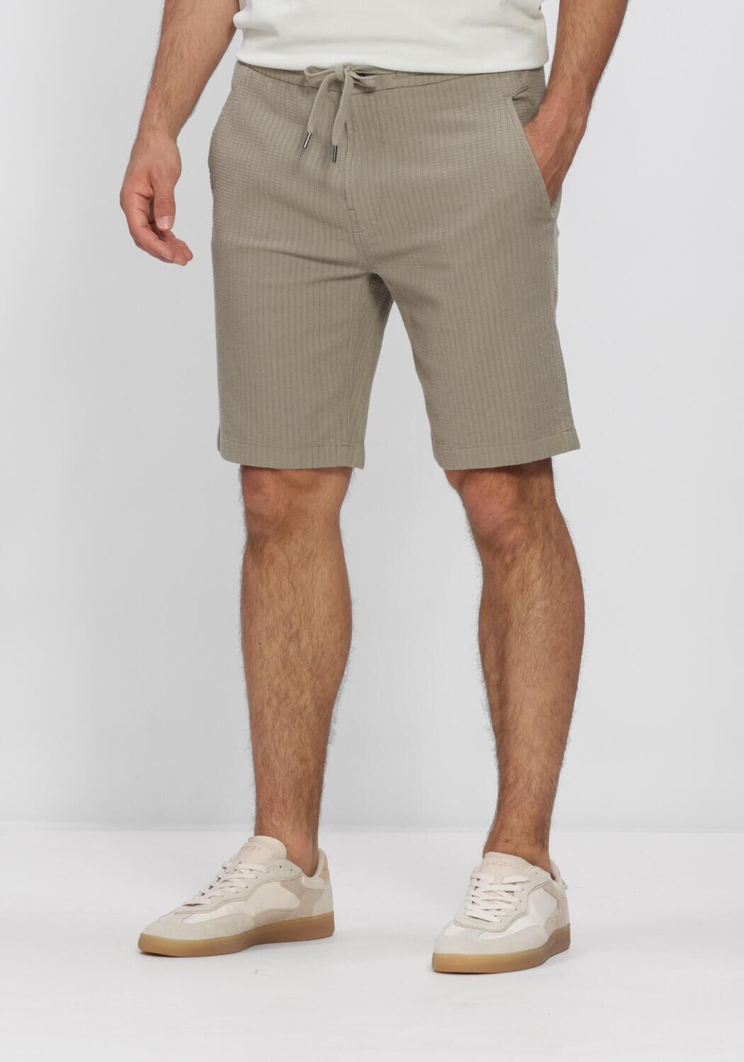 Khaki CAST IRON Korte broek CHINO SHORTS STRUCTURE - large