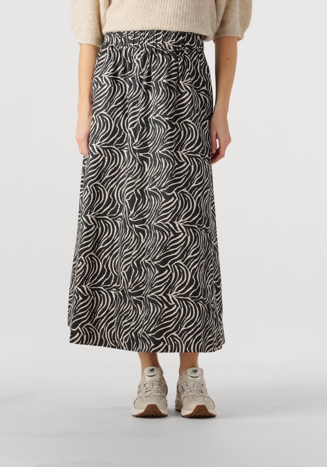 NEO NOIR Zebra Lange Rok Yara Elegant Stijl Black Dames