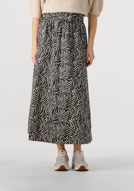 Zwarte NEO NOIR Midirok YARA ZEBRA LONG SKIRT - large