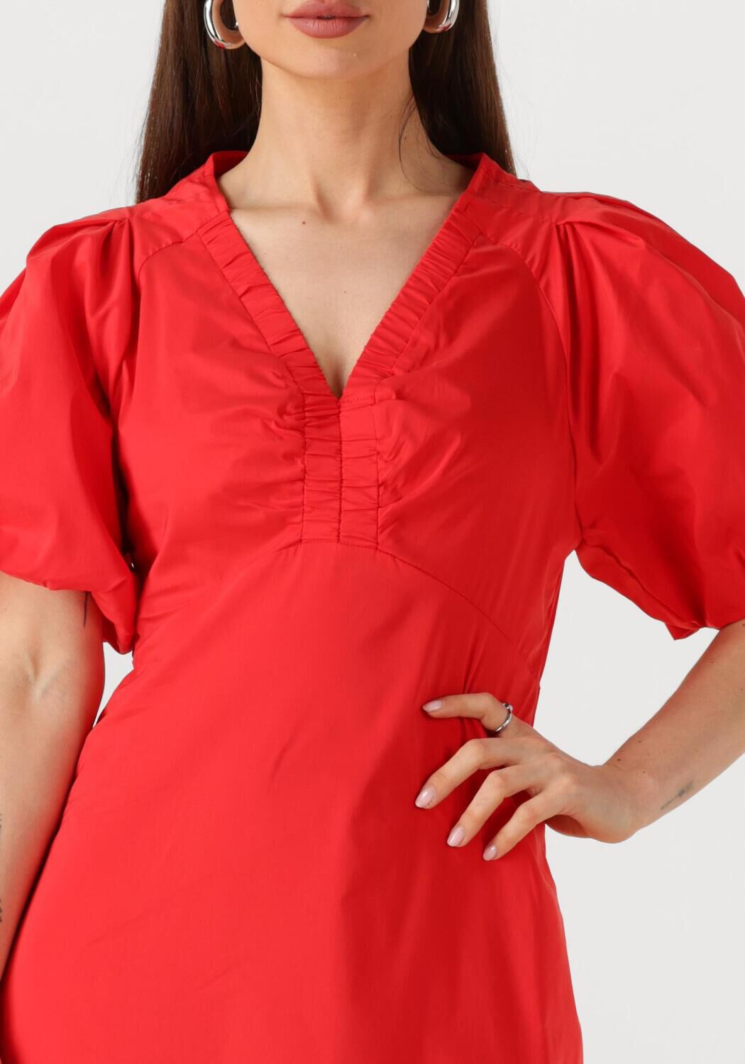NEO NOIR Dames Jurken Illana Poplin Dress Rood