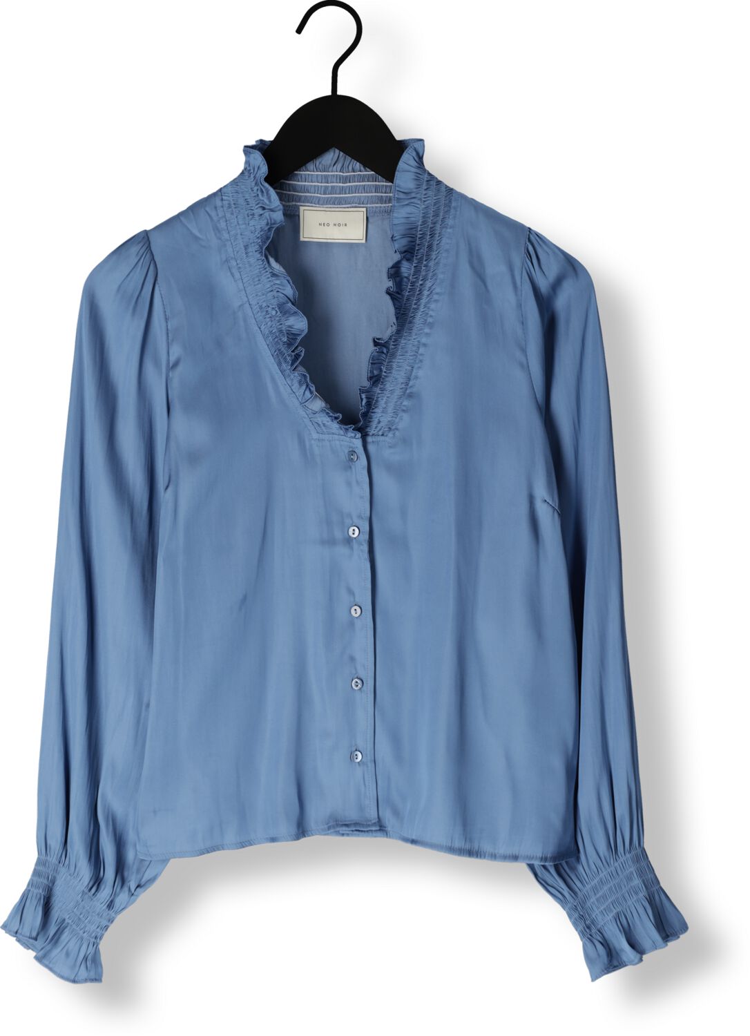 NEO NOIR Dames Blouses Brielle Satin Blouse Blauw