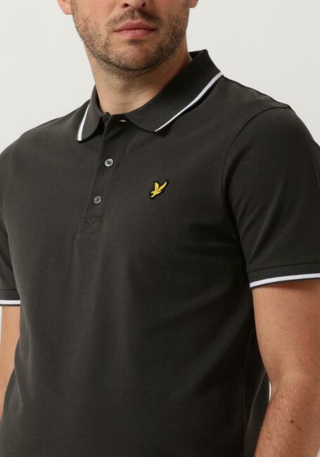 Donkergrijze LYLE & SCOTT Polo TIPPED POLO SHIRT - large
