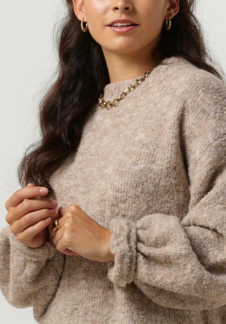Zand NOTRE-V Trui NV-CLARICE BOUCLE KNIT BLOUSE - large