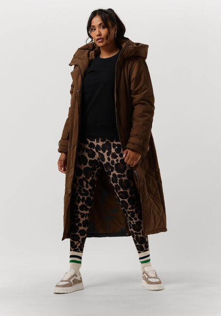 Bruine OBJECT Gewatteerde jas KATIE LONG COAT - large