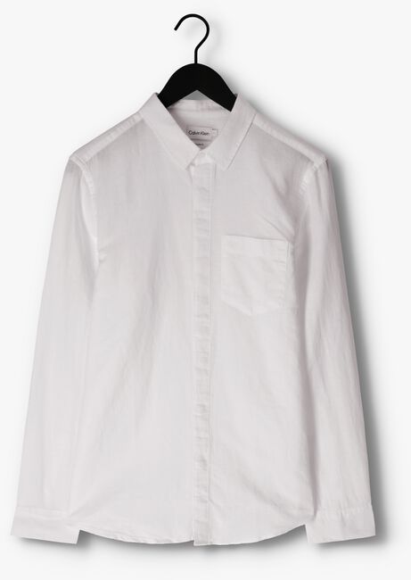 Witte CALVIN KLEIN Casual overhemd LINEN COTTON REGULAR SHIRT - large