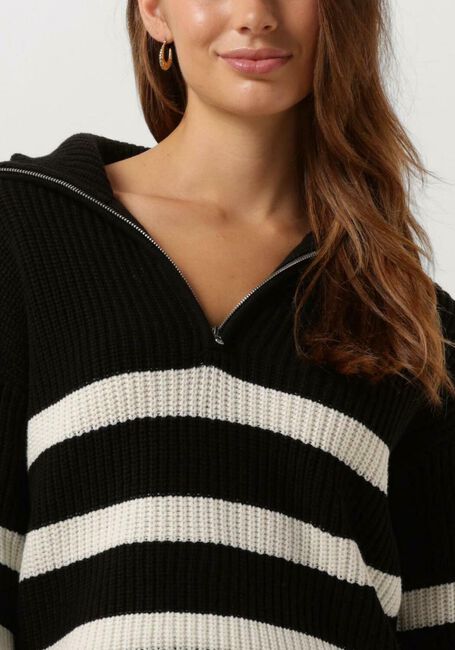 Zwarte SELECTED FEMME Trui SLFBOOMIE LS KNIT HALF ZIP - large