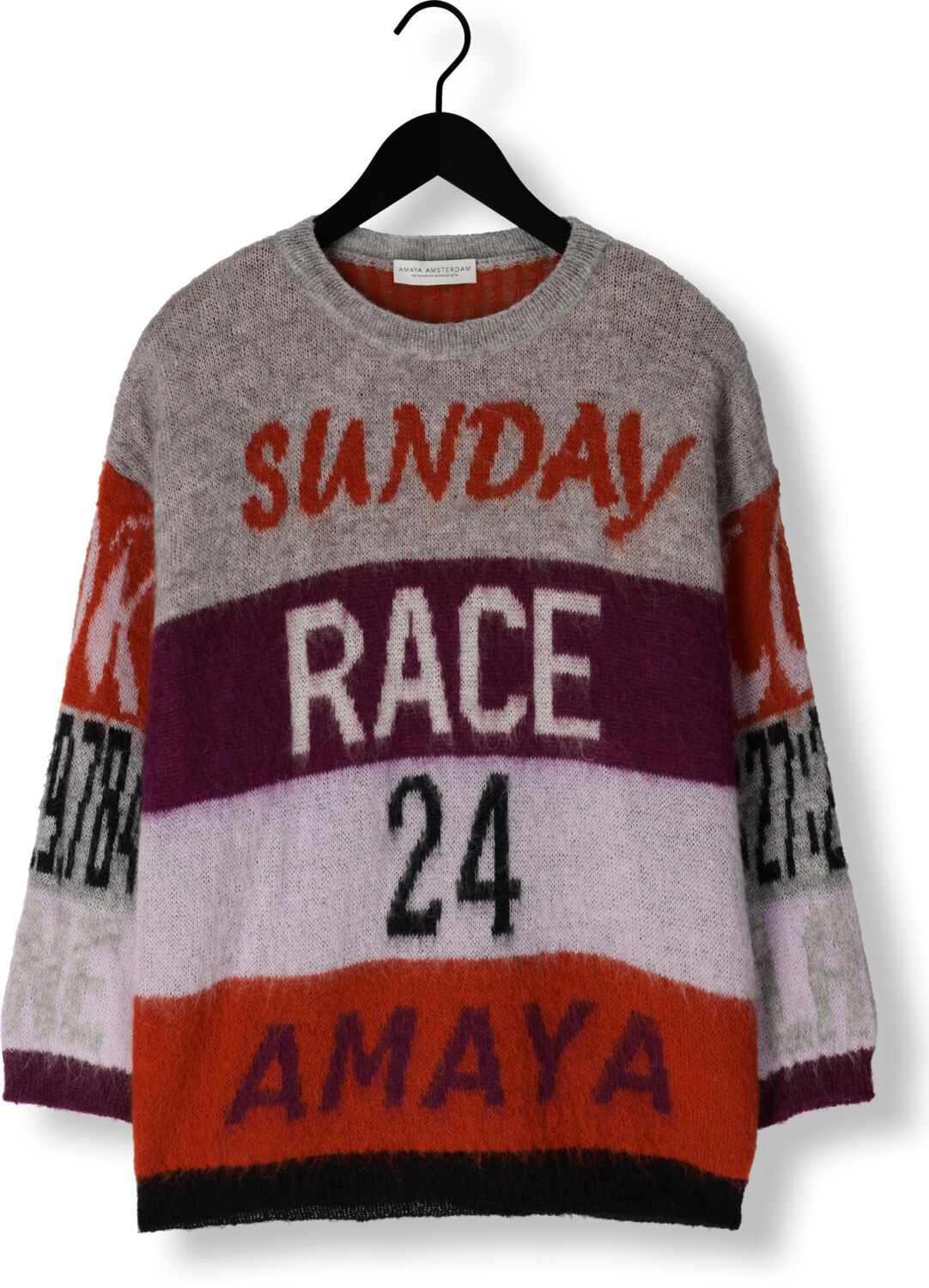 AMAYA AMSTERDAM Dames Truien & Vesten Amaya Race Sweater Grijs