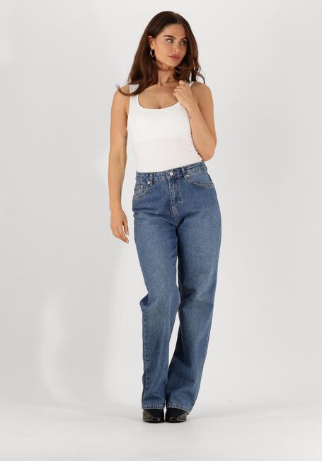 Blauwe NEO NOIR Wide jeans SIMONA D PANTS - large