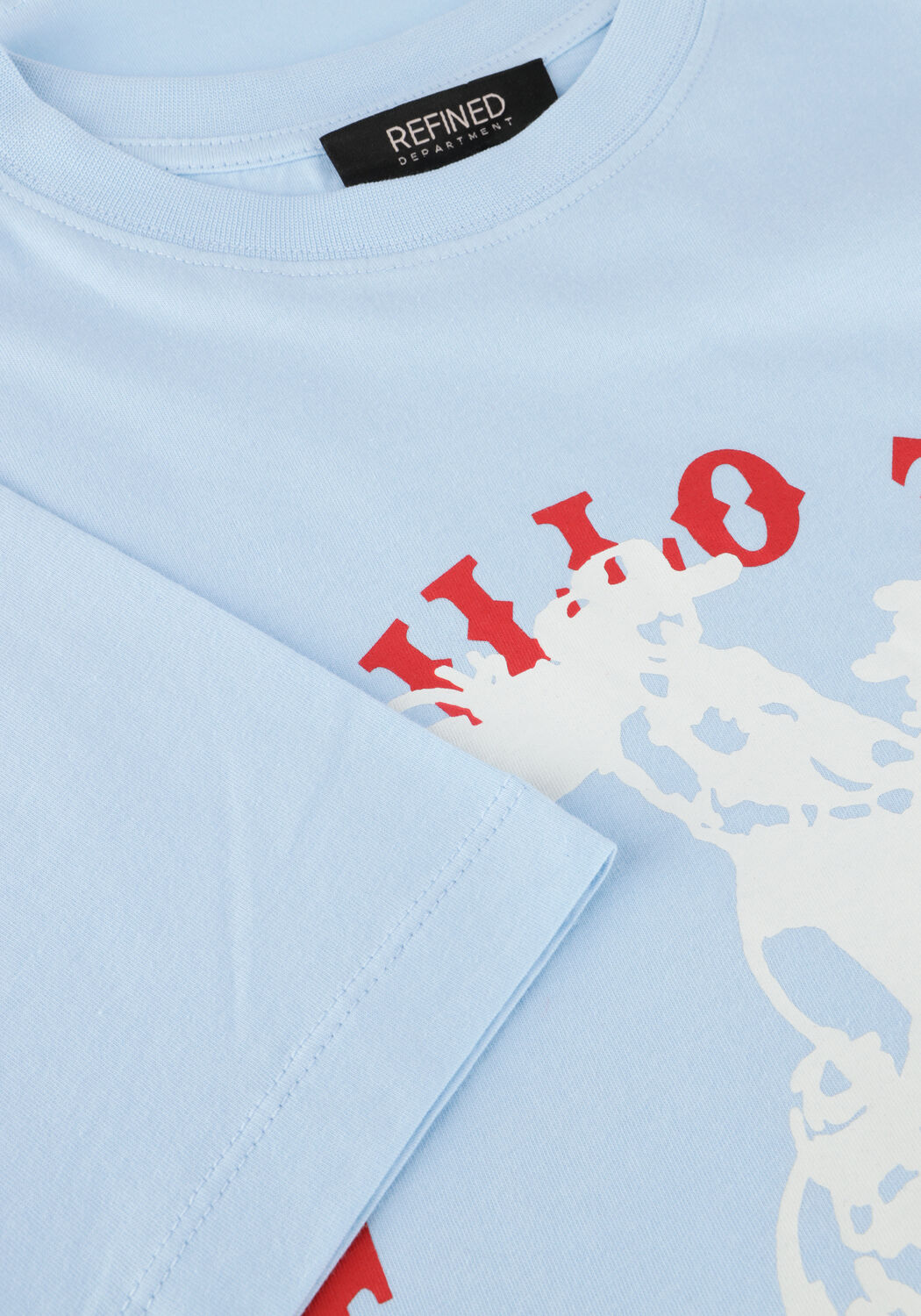 Lichtblauwe REFINED DEPARTMENT T-shirt MAGGY - large