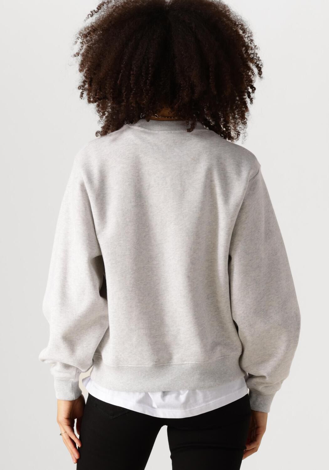 CALVIN KLEIN Dames Truien & Vesten Chenille Monologo Crewneck Grijs