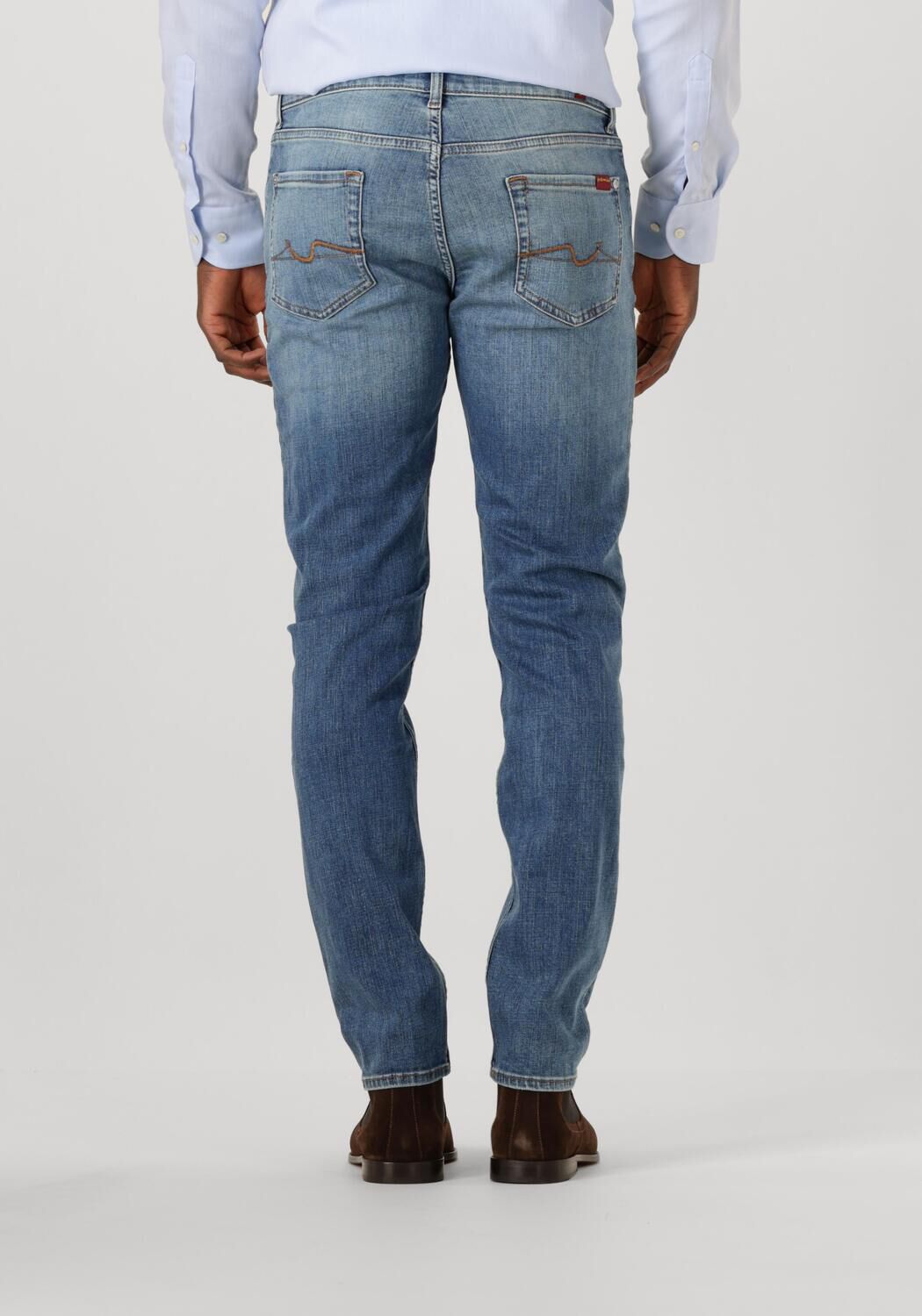 7 FOR ALL MANKIND Heren Jeans Slimmy Tapered Blauw