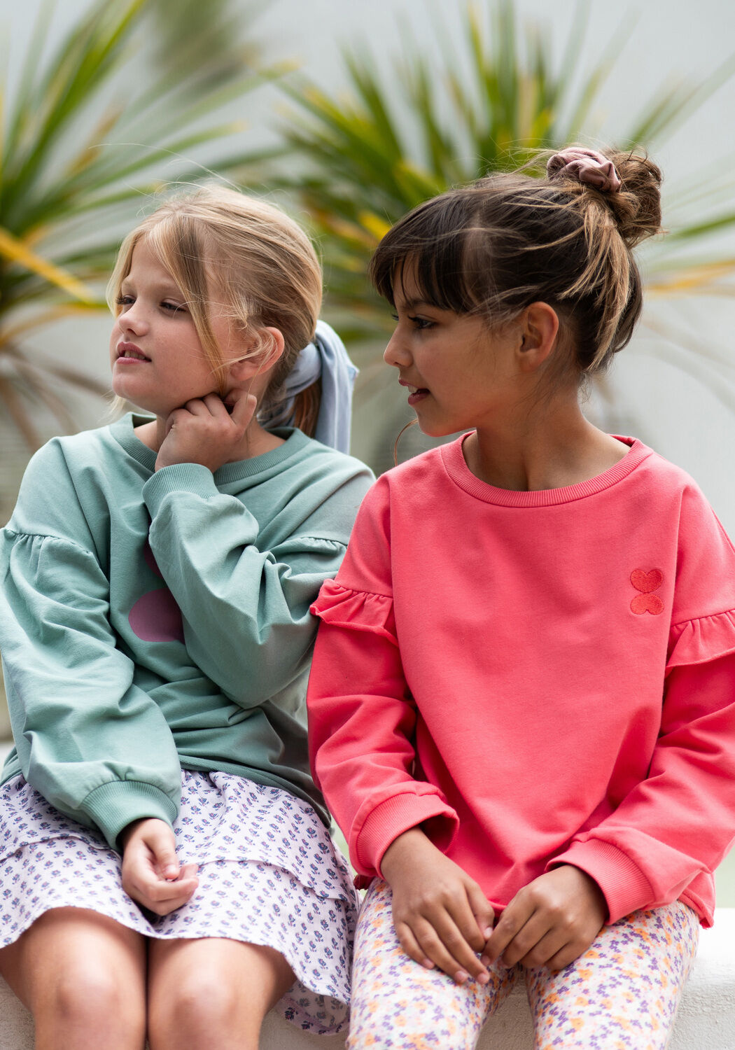 Koraal PETIT BLUSH Sweater JUNE RUFFLE SWEATER - large