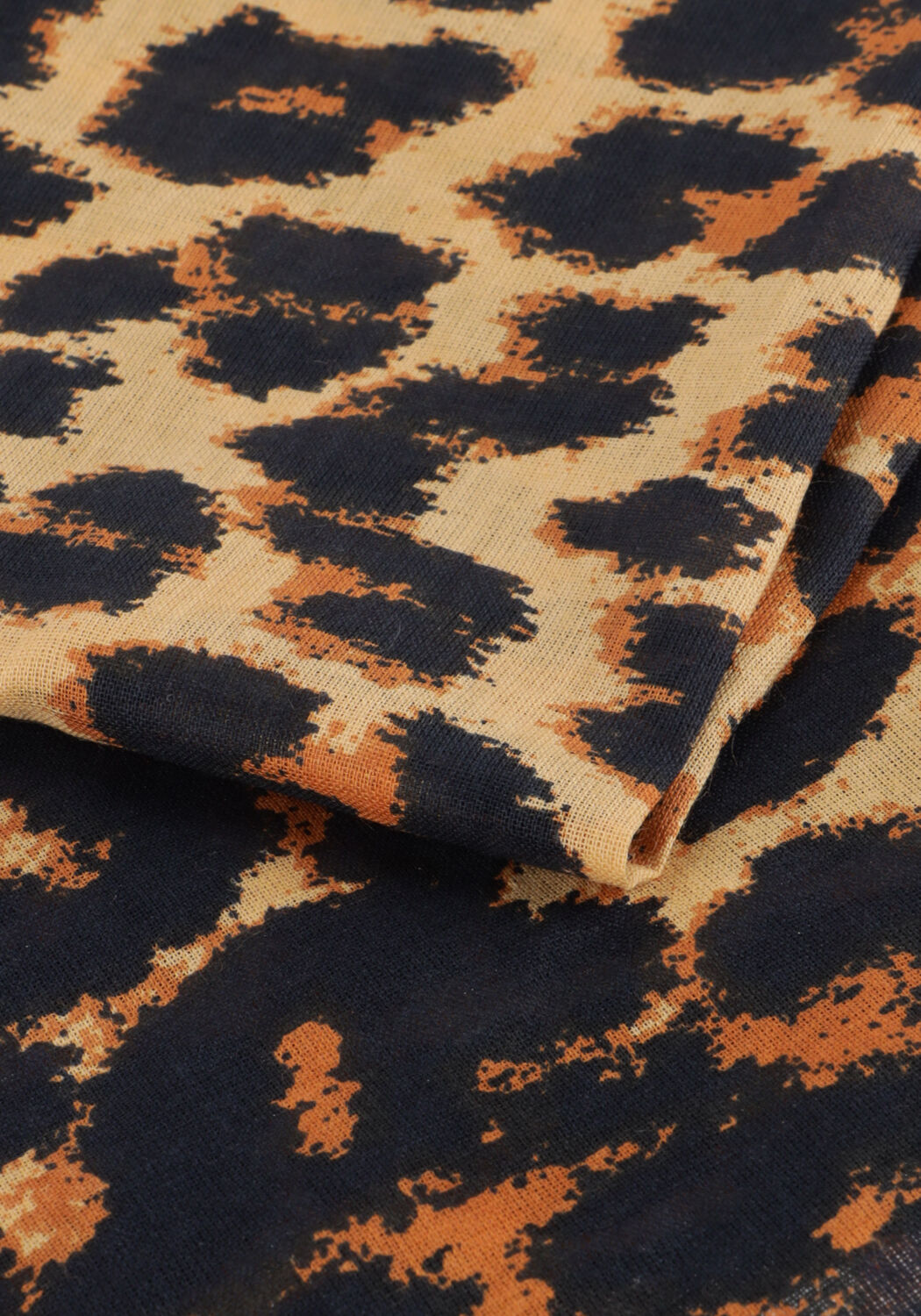 Zwarte BECKSONDERGAARD Sjaal LEOPA COTTA SCARF - large