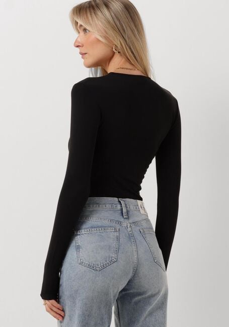 Zwarte CALVIN KLEIN Tops & T-shirts MODAL DETAIL LS TOP - large