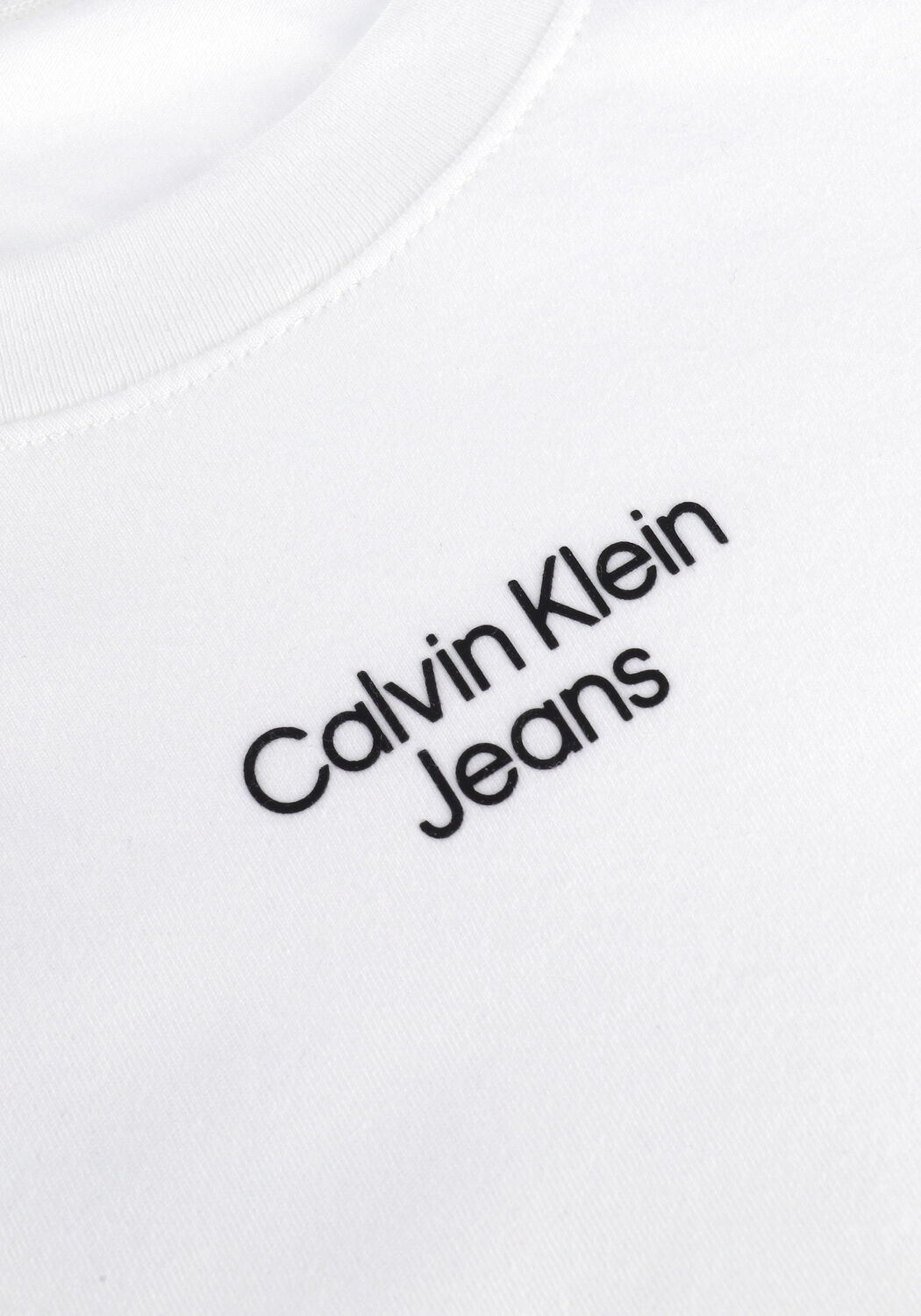 Witte CALVIN KLEIN T-shirt STACKED LOGO TEE - large