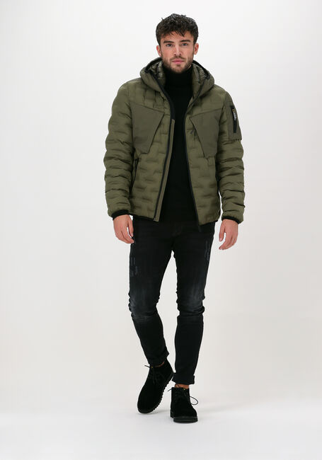 Olijf NATIONAL GEOGRAPHIC Gewatteerde jas HOODED JACKET - large