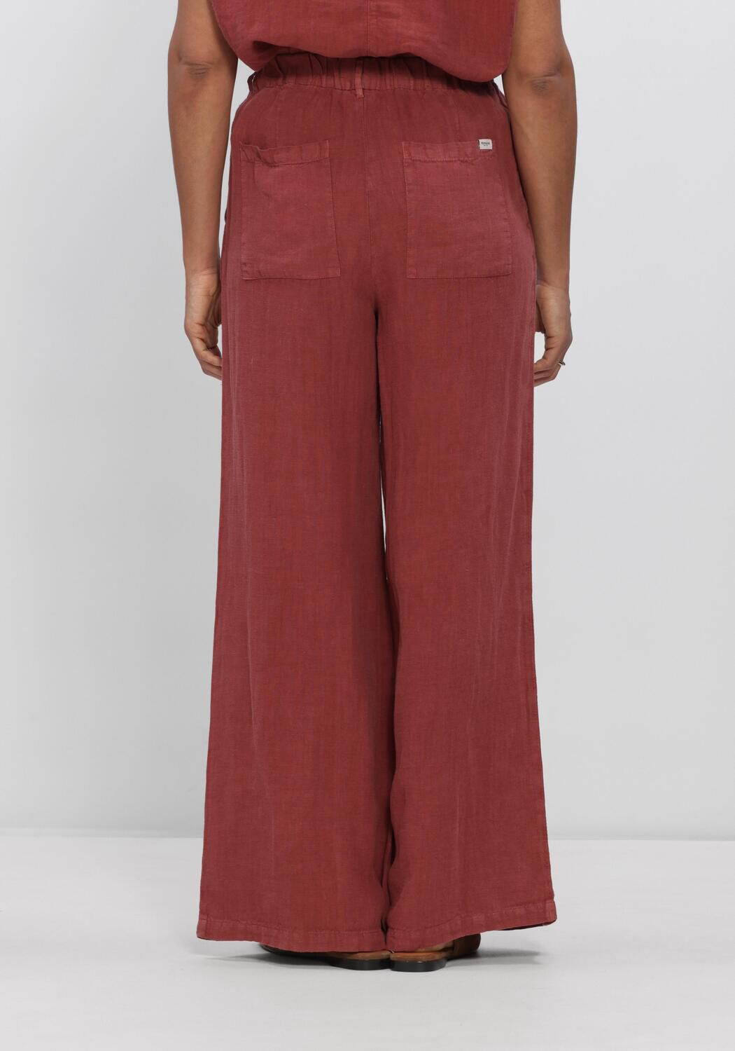 Roze PENN & INK Wijde broek TROUSERS - large