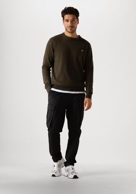 Groene LYLE & SCOTT Trui COTTON MERINO CREW NECK JUMPER - large