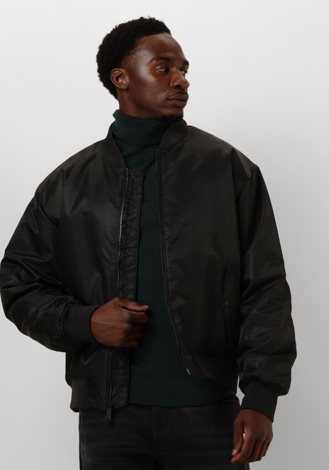 CALVIN KLEIN Heren Jassen Ls Nylon Padded Hero Bomber Zwart
