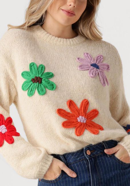 Zand OBJECT Trui OBJASH KNIT RE L/S PULLOVER 136 DIV - large