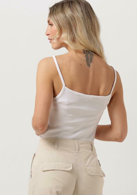 Witte TOMMY JEANS Top TJW BADGE RIB STRAP TOP - large