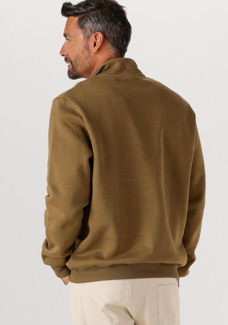 Khaki LES DEUX Trui FELIPE PATCH HALF ZIP - large