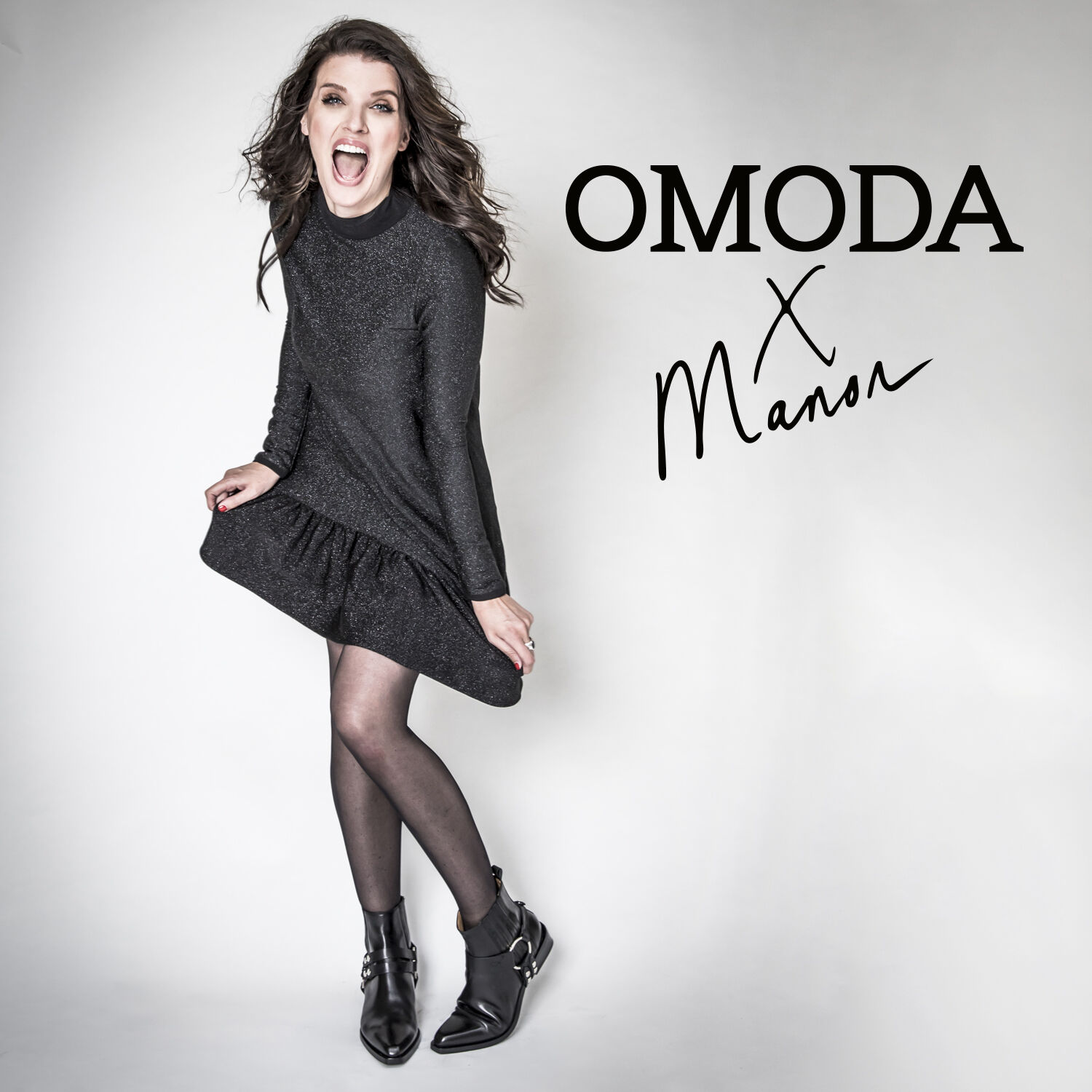 Zwarte OMODAXMANON Enkellaarsjes ABB2869 - large