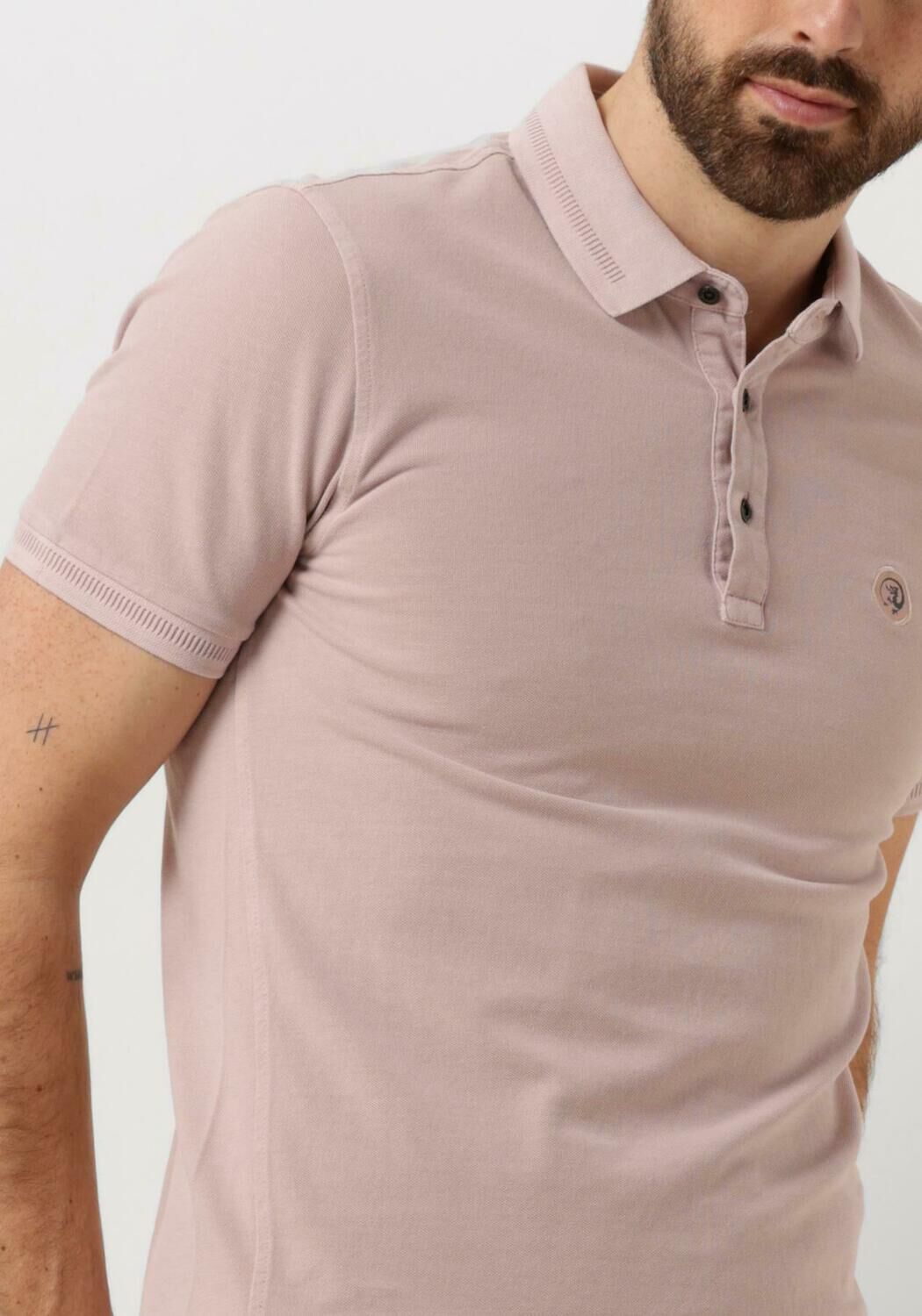 CAST IRON Heren Polo's & T-shirts Short Sleeve Polo Cotton Gd Pique Paars