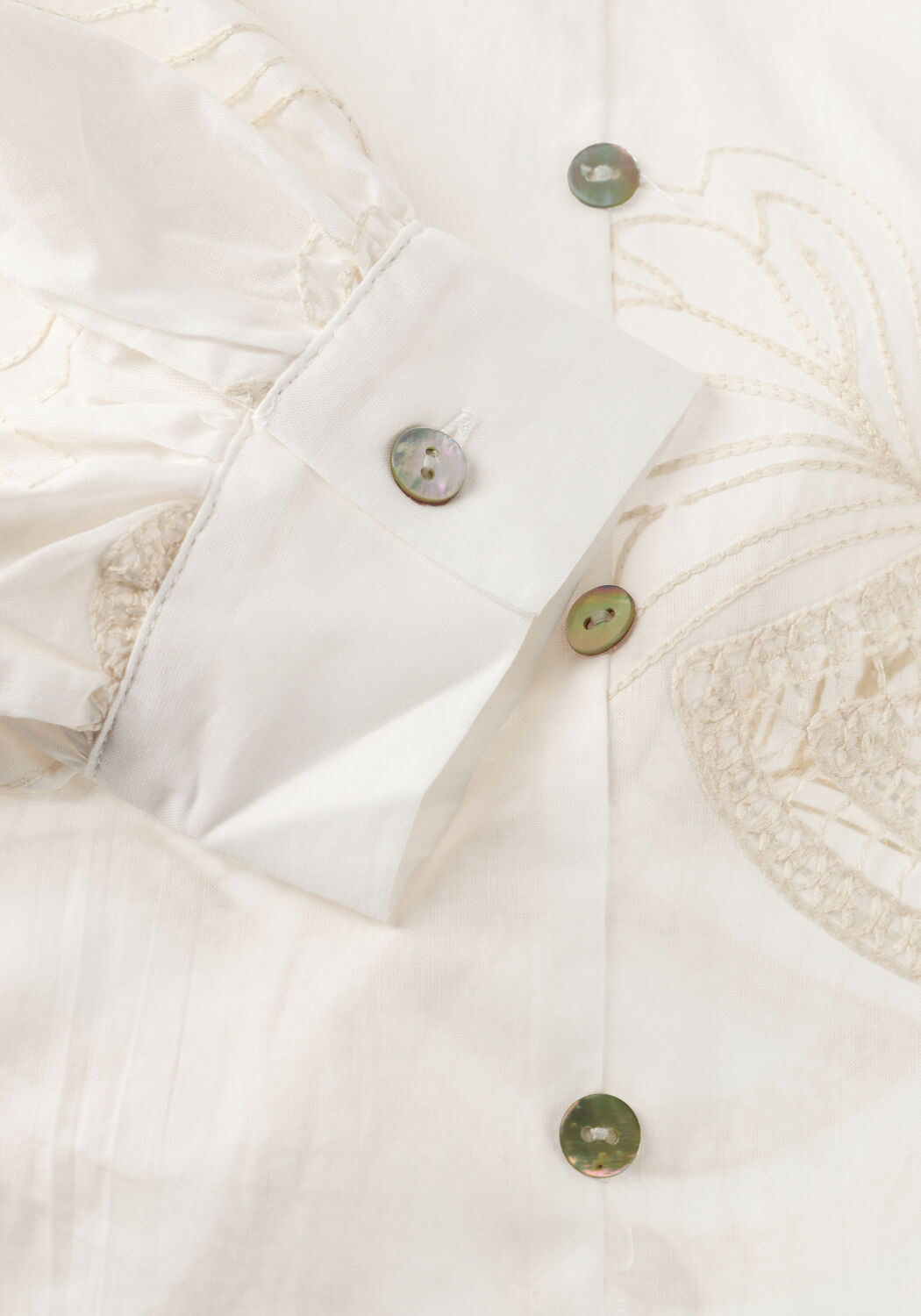Gebroken wit NUKUS Blouses BRIDGET BLOUSE EMBROIDERY - large