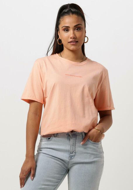 Oranje MSCH COPENHAGEN T-shirt MSCHTERINA ORGANIC SMALL LOGO TEE - large