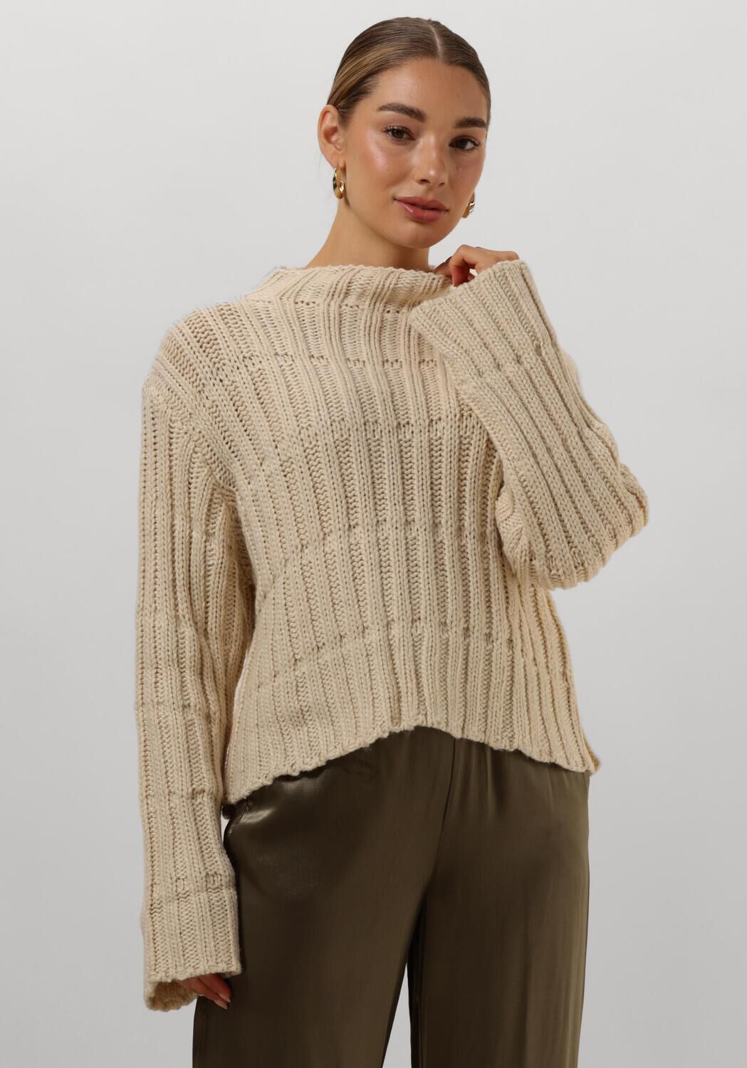 MODSTRÖM Modström Dames Truien & Vesten Felipemd Short T-neck Beige