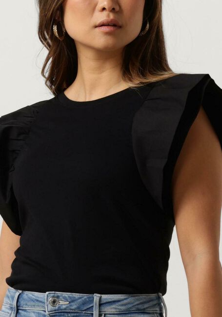Zwarte LIU JO T-shirt JERSEY/POPELINE T-SHIRT - large
