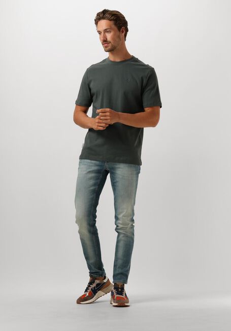 Groene CAST IRON T-shirt SHORT SLEEVE R-NECK REGULAR FIT INTERLOCK - large