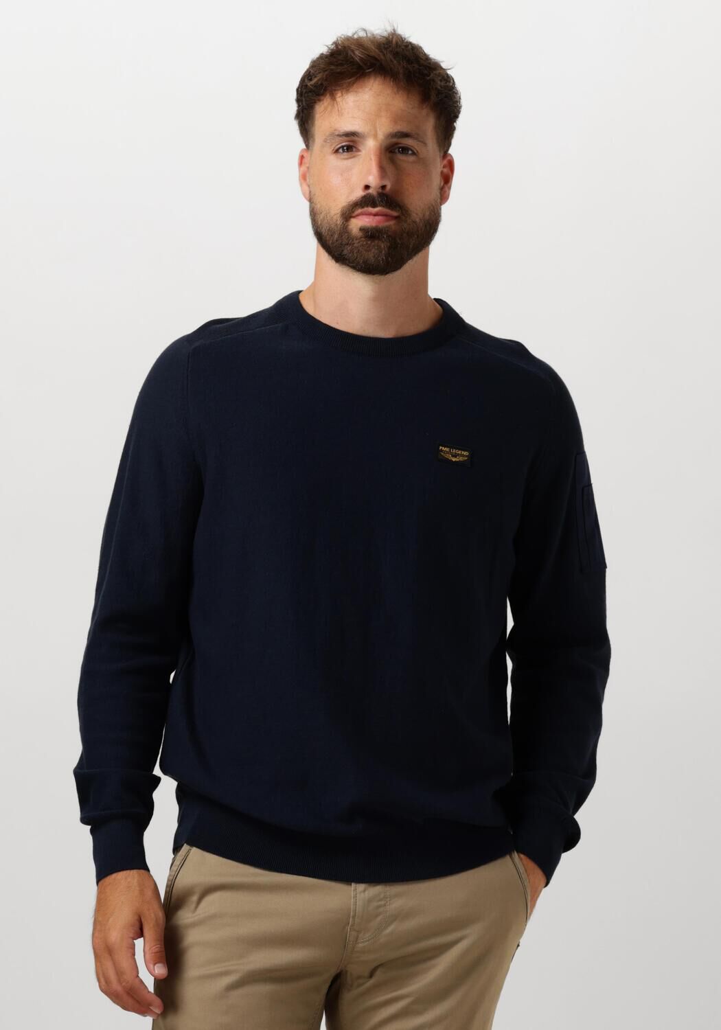 PME LEGEND Heren Truien & Vesten R-neck American Classic Buckley Knit Blauw
