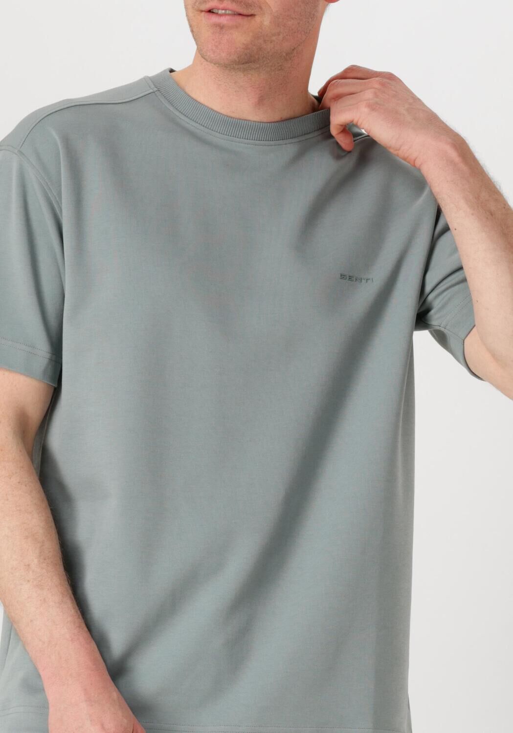 GENTI Heren Polo's & T-shirts T-shirt Ss J2025-1227 Groen