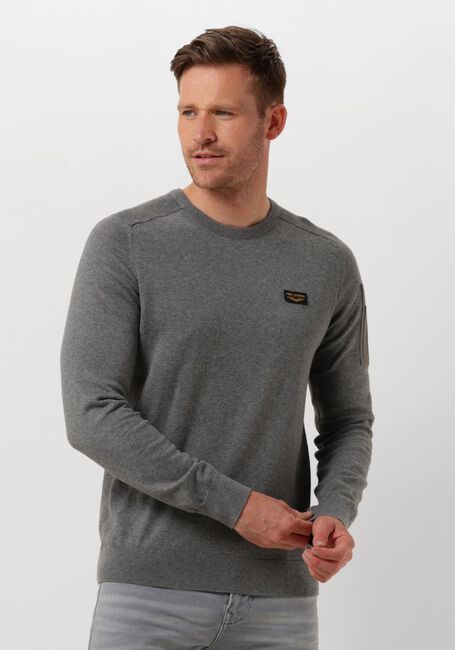 Grijze PME LEGEND Trui R-NECK AMERICAN CLASSIC KNIT - large