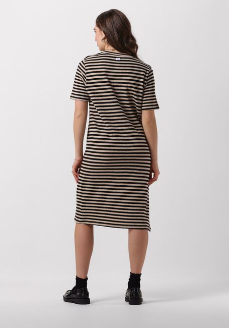 Zwarte PENN & INK Midi jurk DRESS STRIPE - large