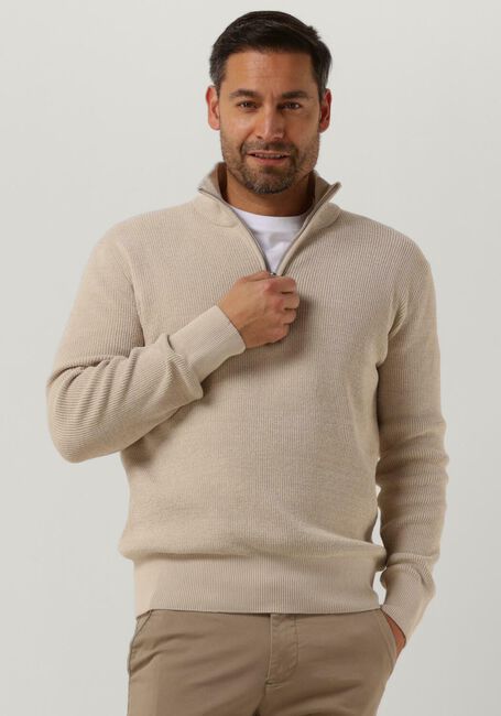 Gebroken wit SELECTED HOMME Trui SLHRODNEY LS HIGH NECK HALF ZIP - large