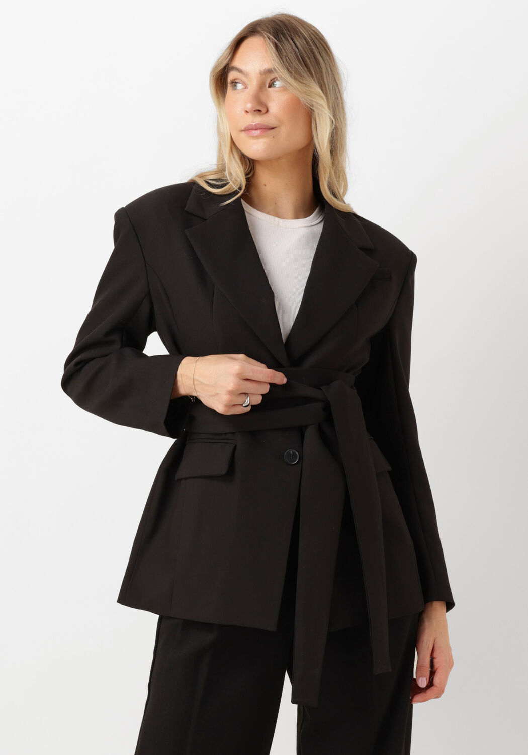 Notre-v Elegante Zwarte Blazer Black Dames
