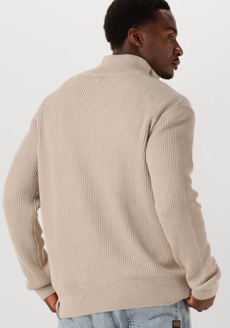 Beige BUTCHER OF BLUE Trui GALWAY HALF ZIP - large