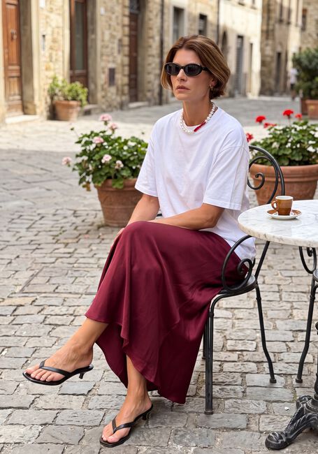 Bordeaux MSCH COPENHAGEN Maxirok MSCHNICOLETTE ULLAS SKIRT - large