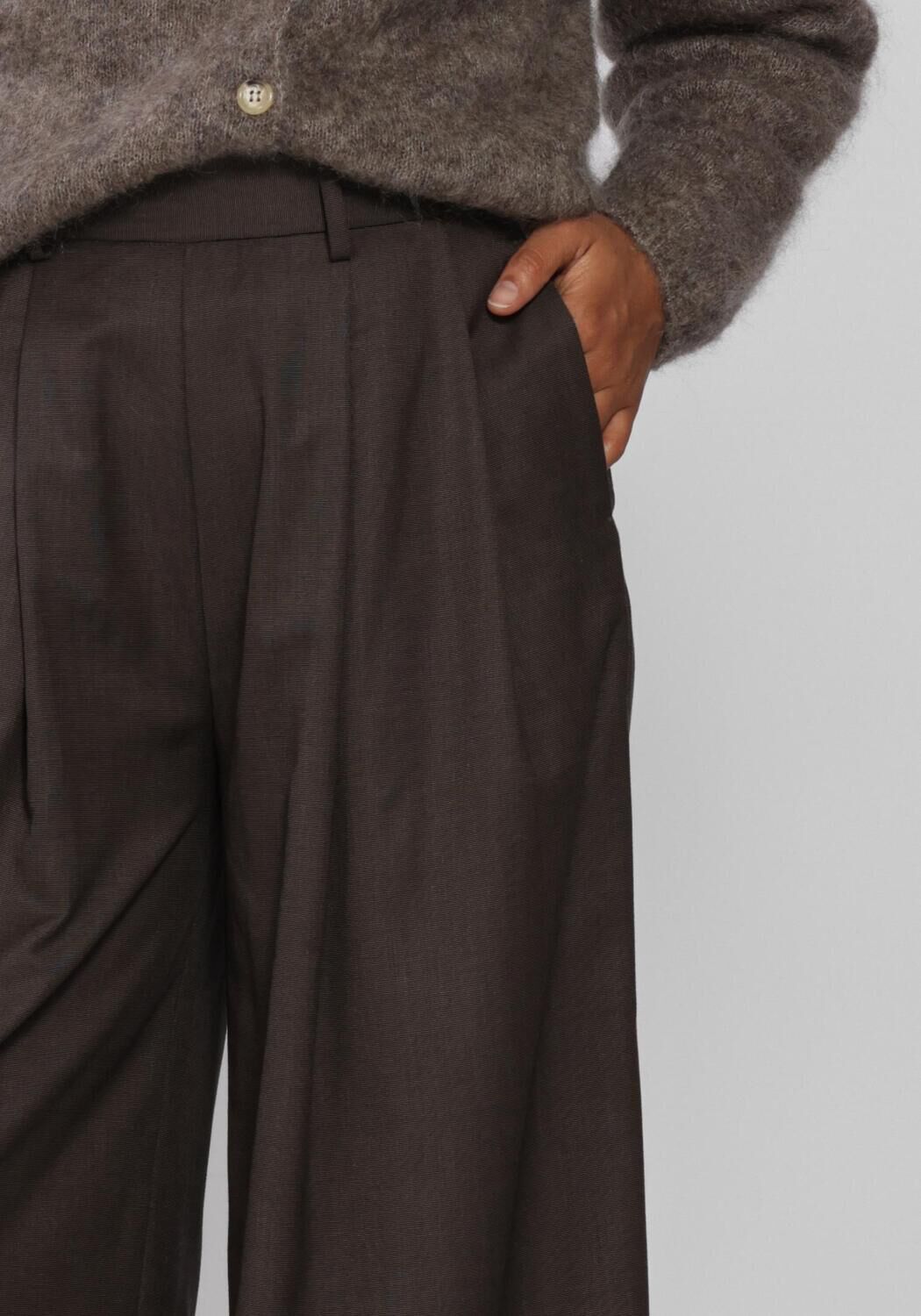 Bruine BY-BAR Wijde broek SEF PANTS - large