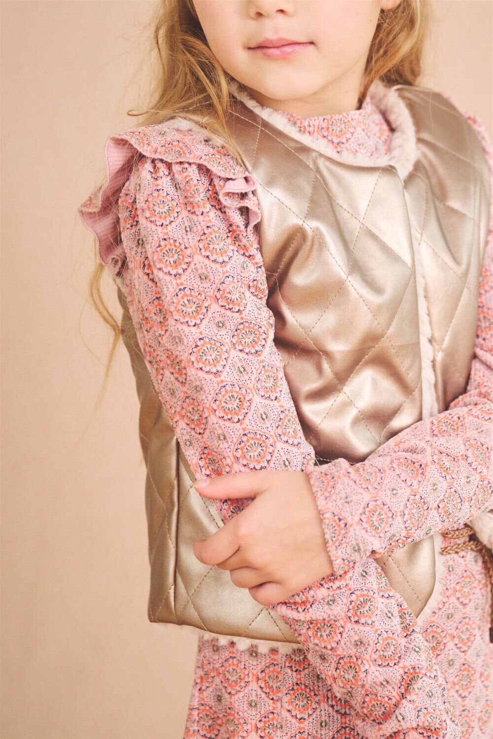 NONO Meisjes Blazers Kate Reversible Fur Gilette Beige